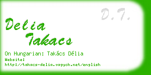 delia takacs business card